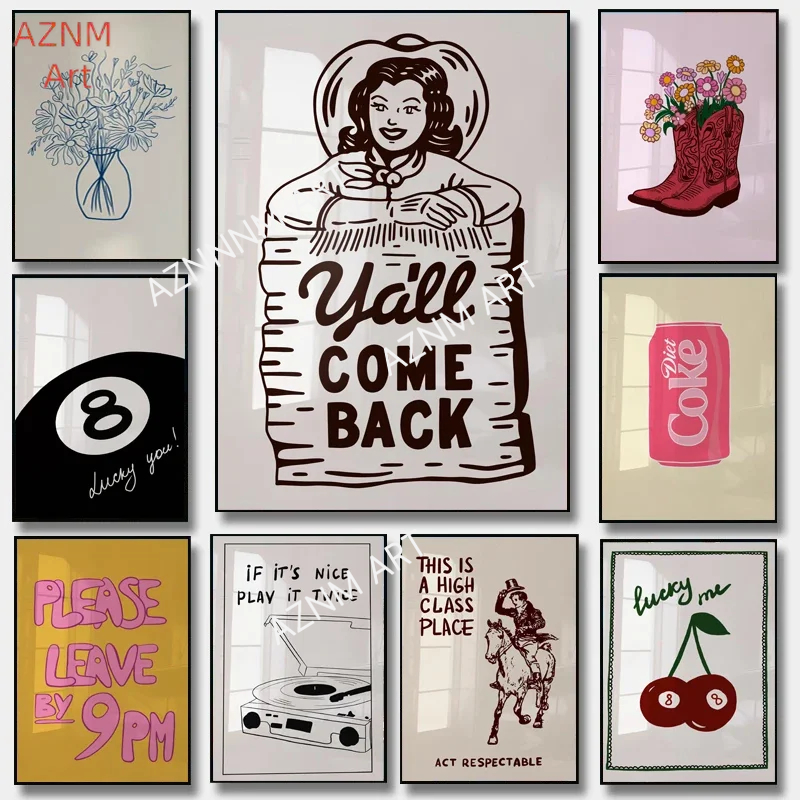 Home Decor Minimalist Style - Minimalist Baskı Estetik Poster Trendy Soyut