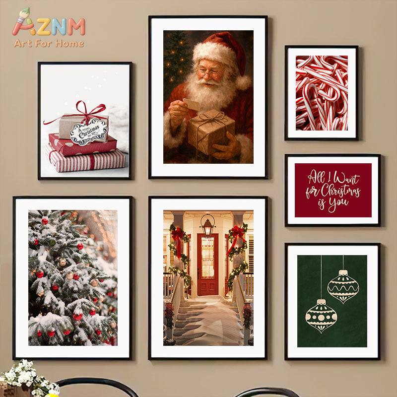 Home Decor Xmas Tree - AZNM Vintage Noel Baba Hediye Şeker