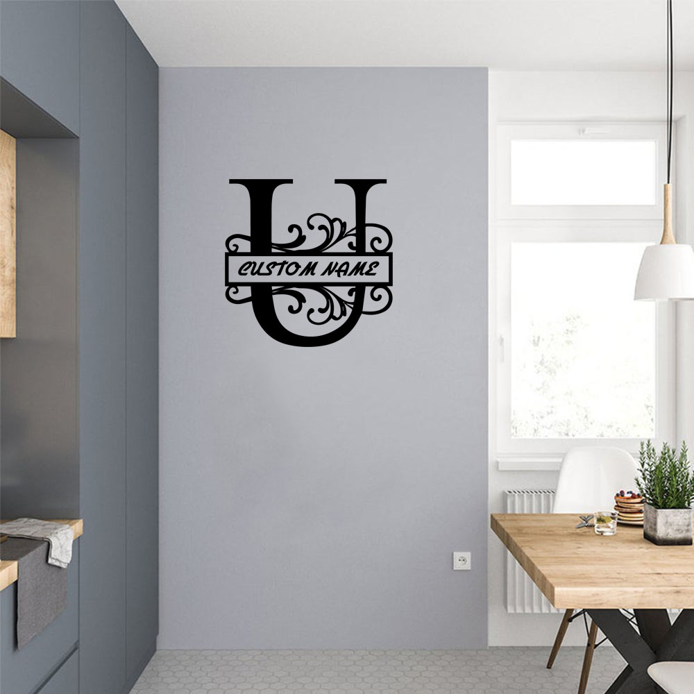 Home Decor Wallpaper - 1 adet serin harf U özelleştirilebilir