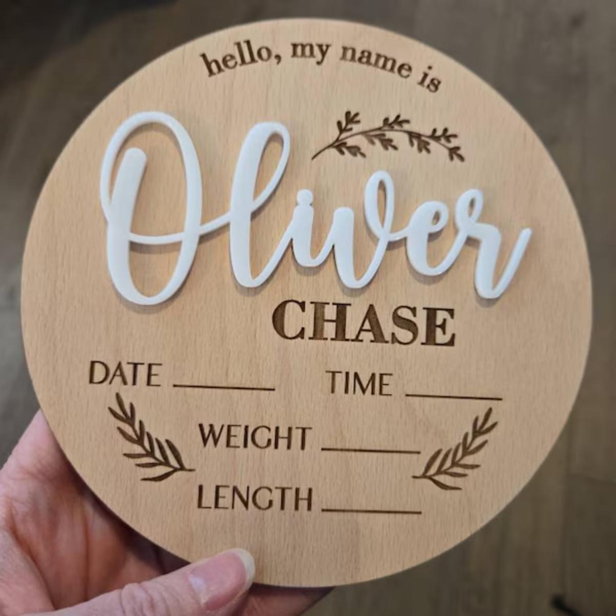 Home Decor Ideas - 1 adet özel bebek duyuru işareti
