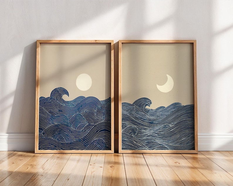Home Decor Minimalist Style - 2 adet Japandi Minimalist Ay Hilal
