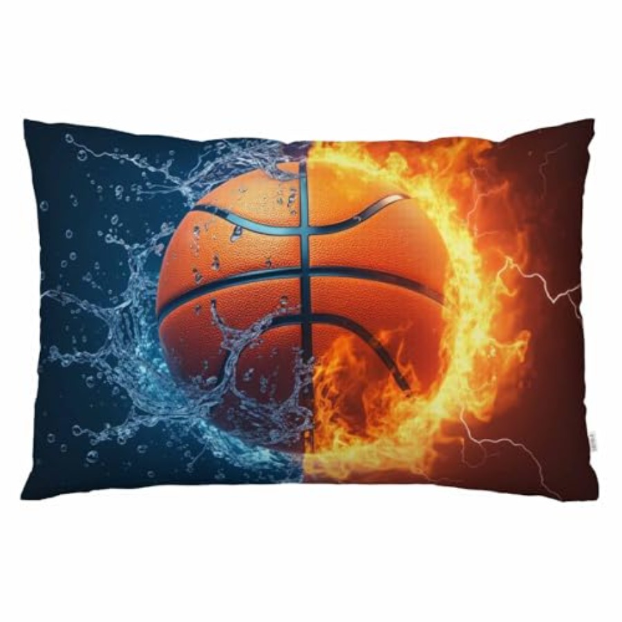 Decorative Throw Pillow - Yastık Kılıfı Ateş ve Buz Basketbol