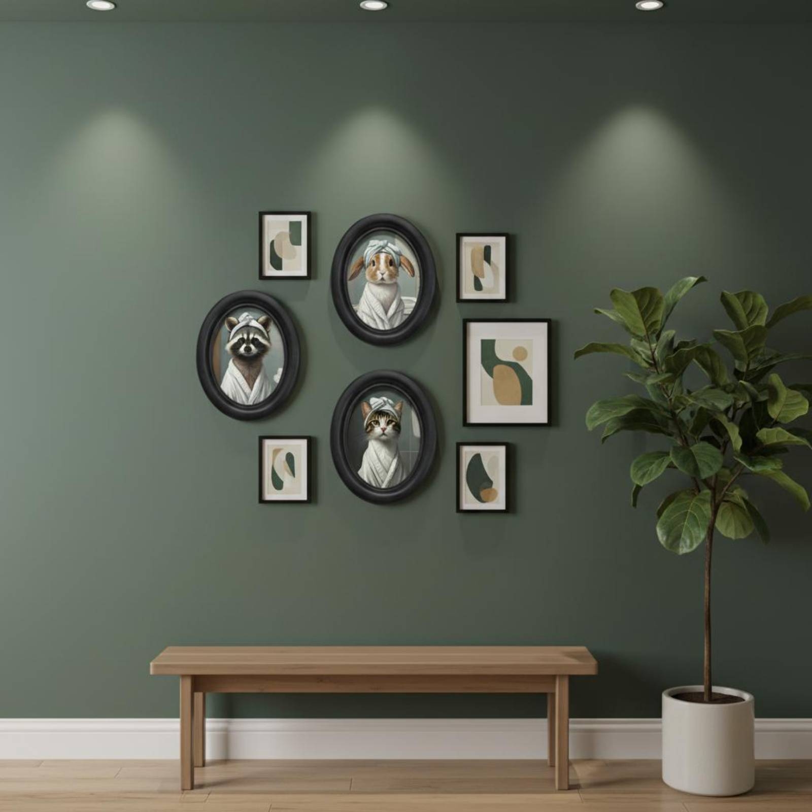 Home Decor Mirror - Bornoz Şeklinde Taşınabilir Hayvan Figürlü Fotoğraf