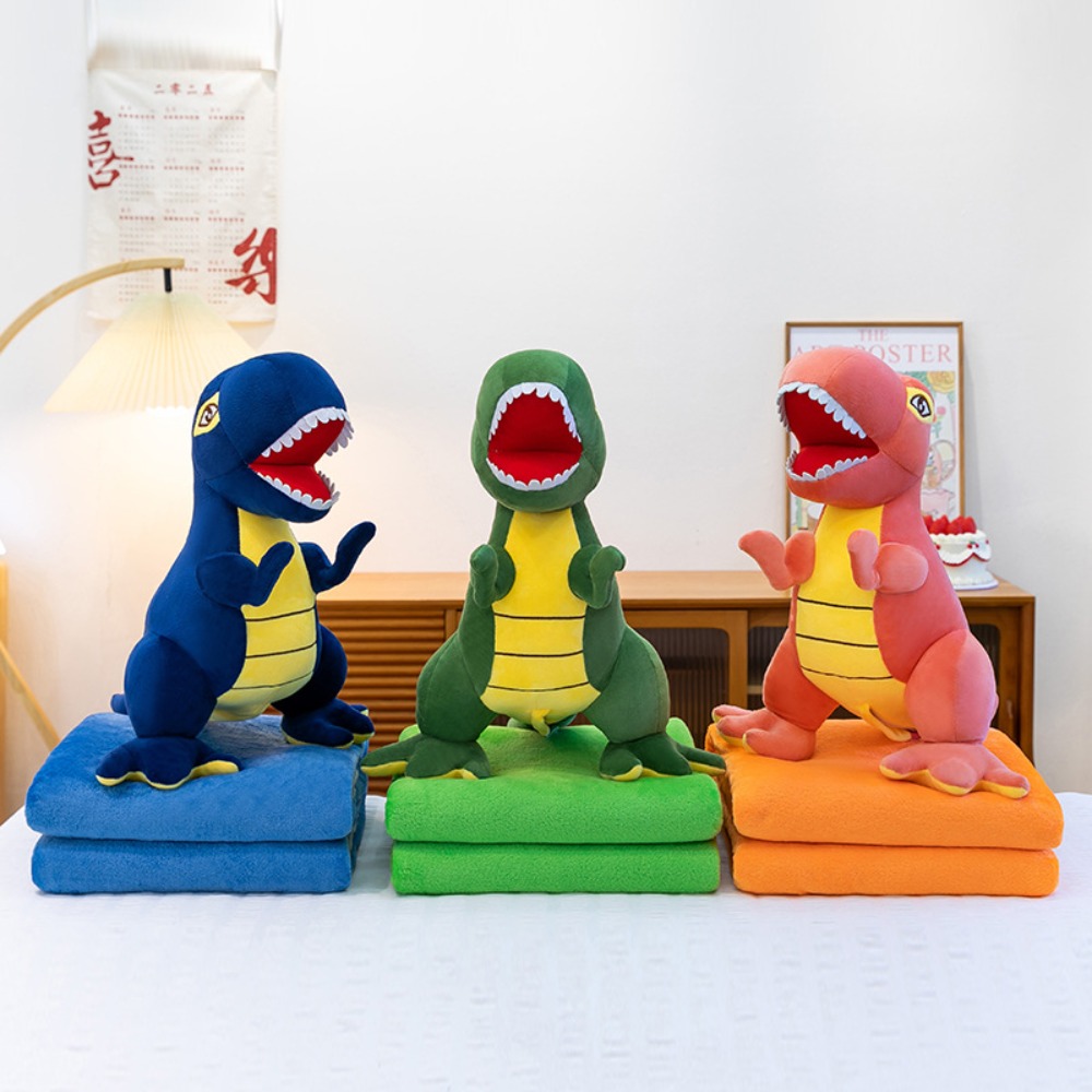 Decorative Throw Pillow - Karikatür 2-in-1 yastık battaniye ofis için