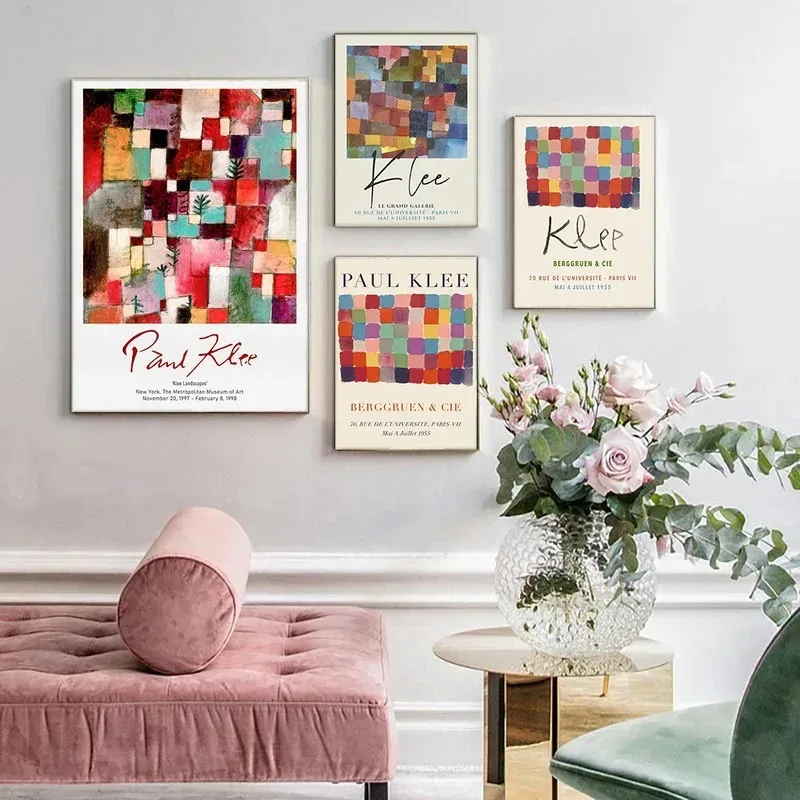 Home Decor Minimalist Style - Paul Klee Sergi Stilleri Duvar Sanatı