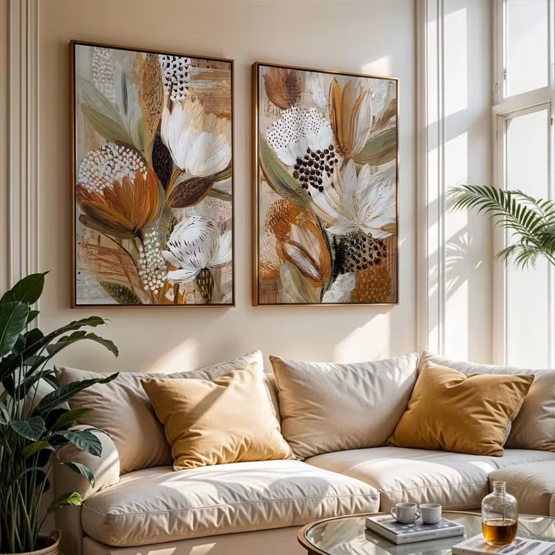 Home Decor Minimalist Style - Retro 2 adet Posterler Bohem Tarzı