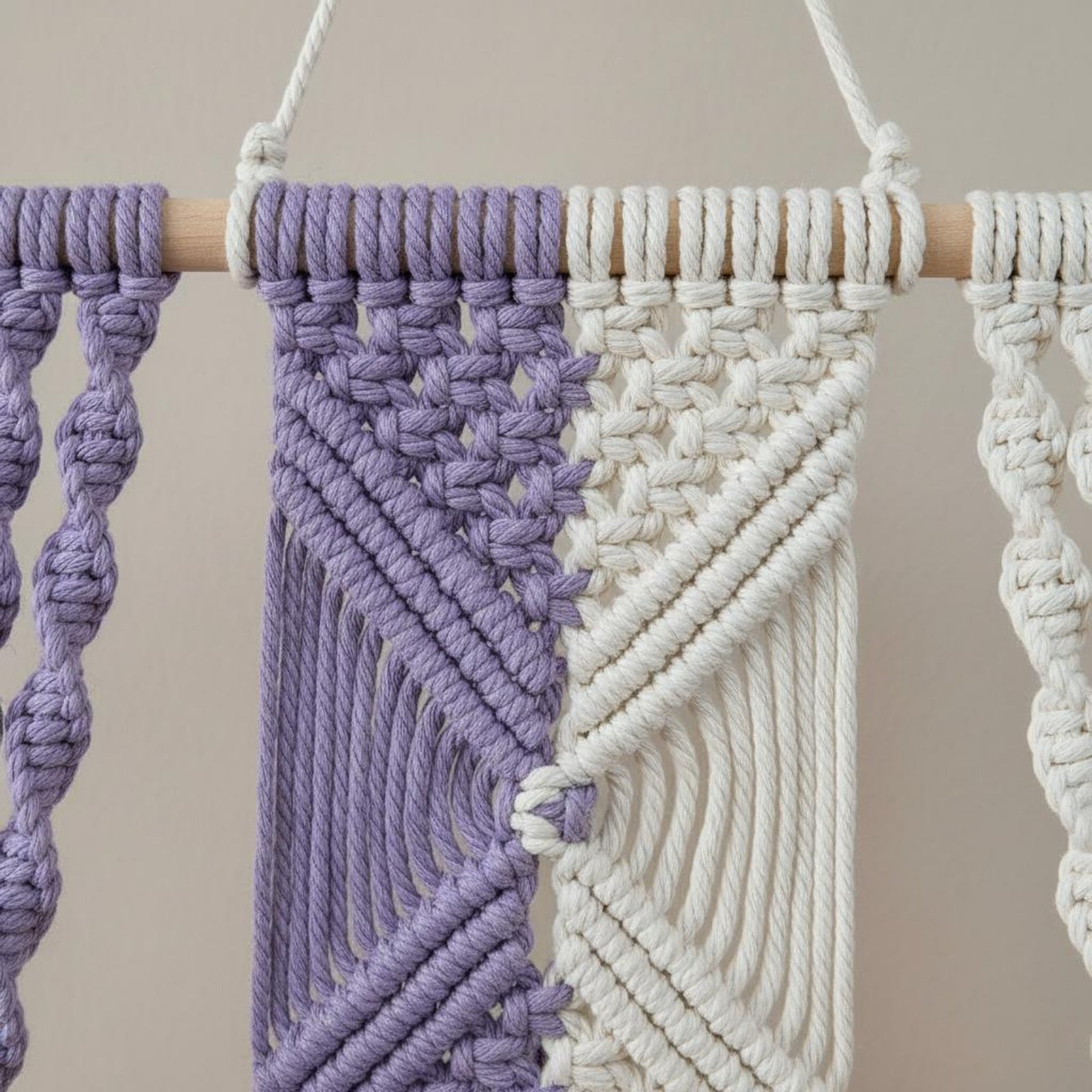Macrame Wall Hanging - Boho Duvar Asma Rafı El Yapımı