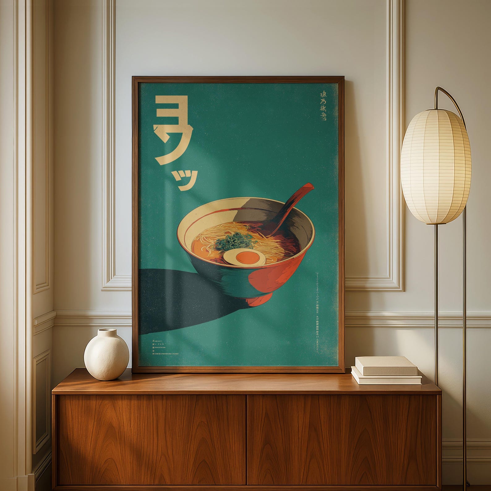 Home Decor Minimalist Style - Retro Japon Ramen Kanvas Sanat Baskı
