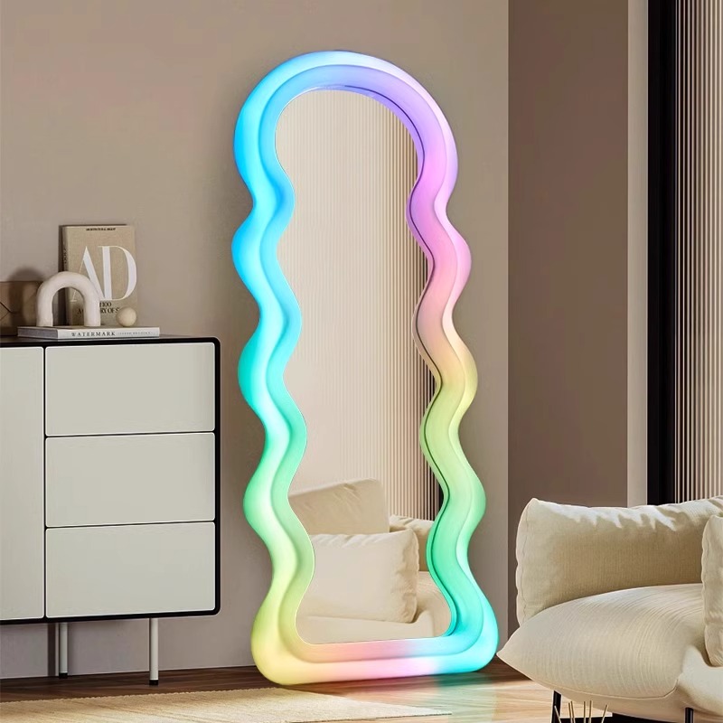 Home Decor Minimalist Style - Kore Tarzı Işık Ayna Dalgalı Işık