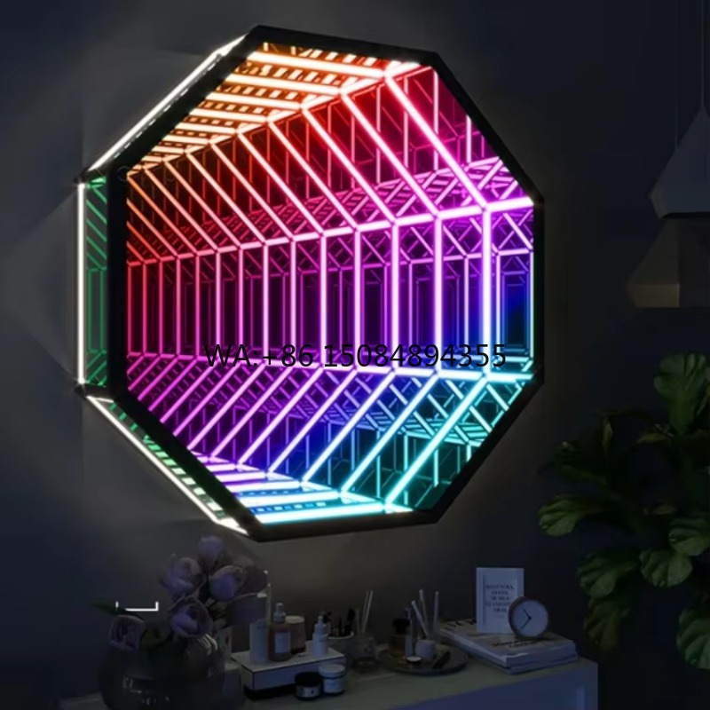 Home Decor Mirror - Sekizgen 3D Sonsuz Ayna Işık Tüneli