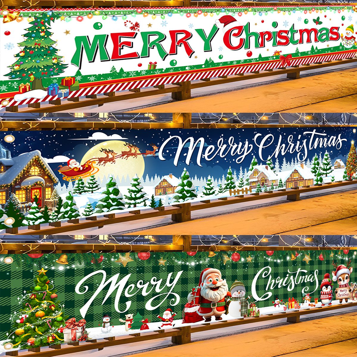 Home Decor Xmas Tree - Noel Ağacı Bayrağı Ev İçin Noel