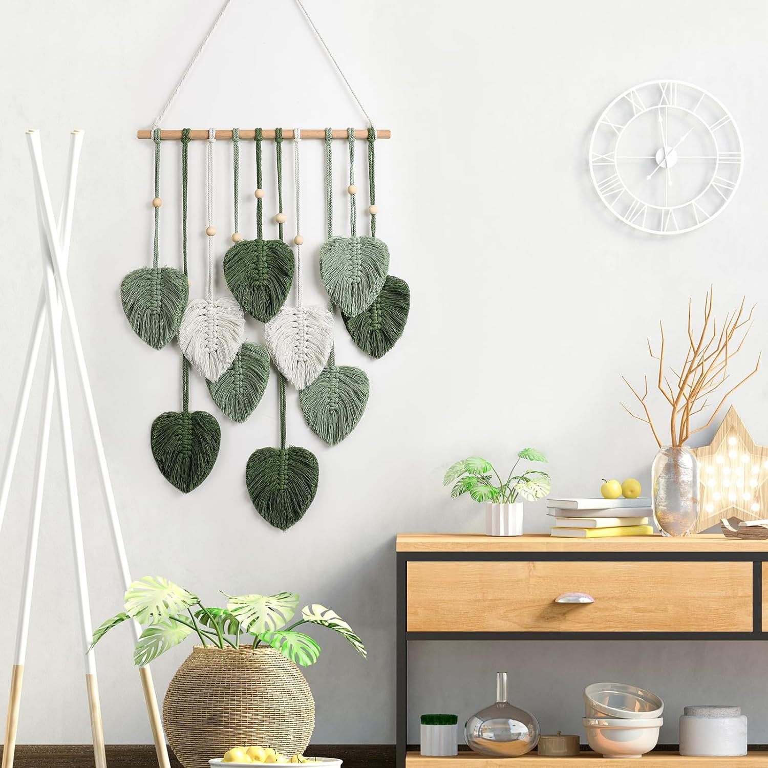 Bohem Makrome Yaprak Duvar Süs - Macrame Wall Hanging incelemesi ve fiyatı