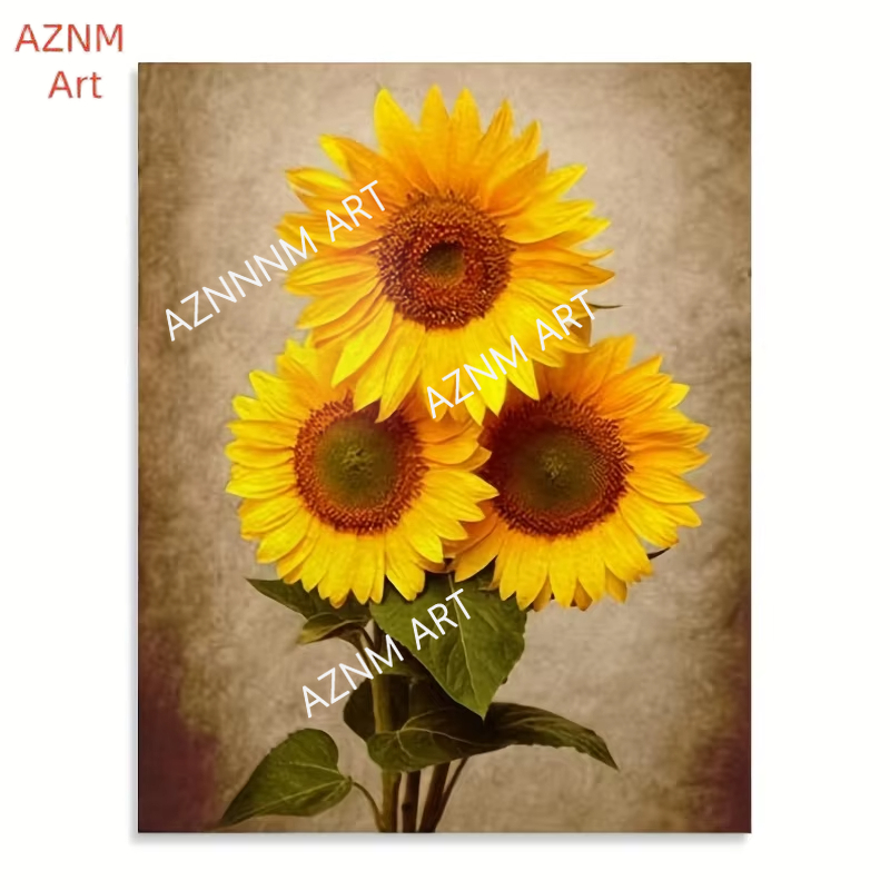 1/3 adet Deco ayçiçeği tuval d - Home Decor Minimalist Style incelemesi ve fiyatı