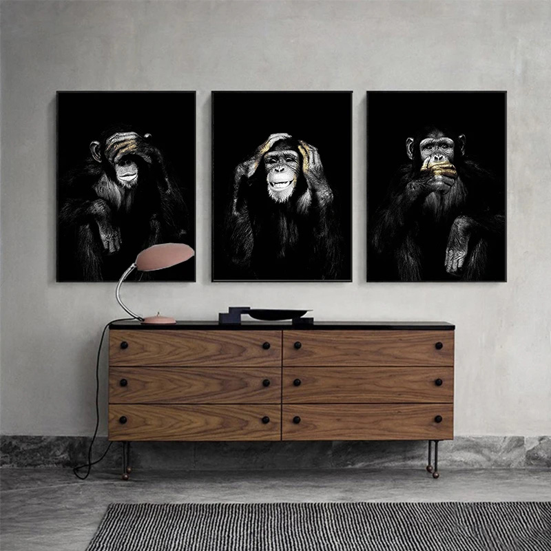 Komik Maymun HD Poster Kanvas  - Home Decor Mirror incelemesi ve fiyatı
