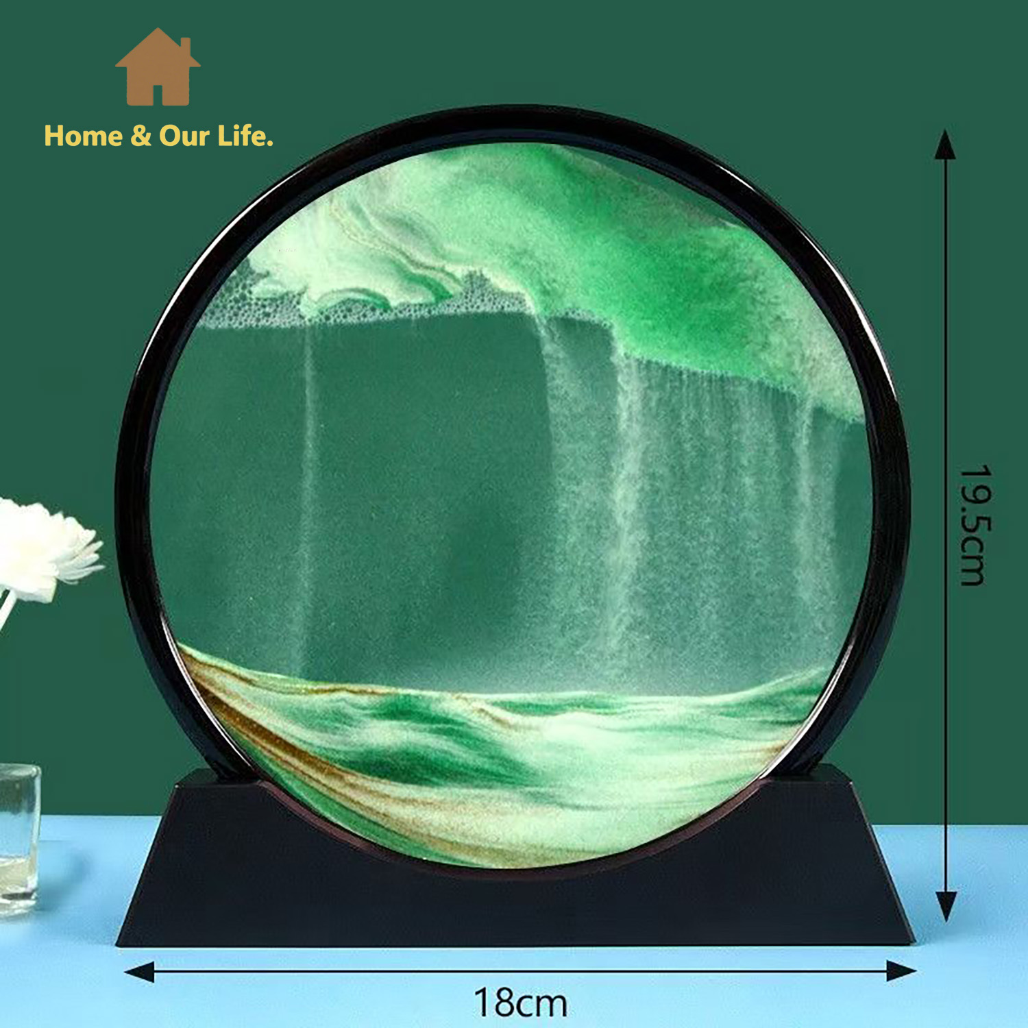 3D Dinamik Akışkan Kum Sanatı: - Home Decor Mirror incelemesi ve fiyatı