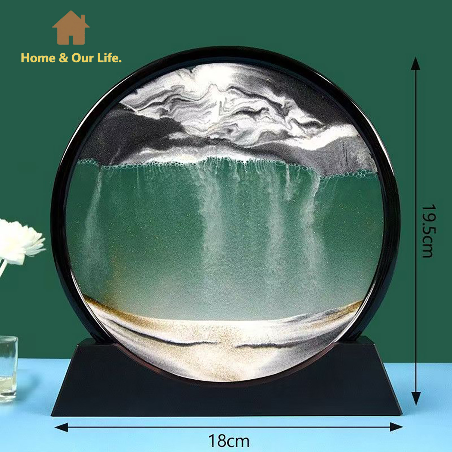 3D Dinamik Akışkan Kum Sanatı: - Home Decor Mirror incelemesi ve fiyatı