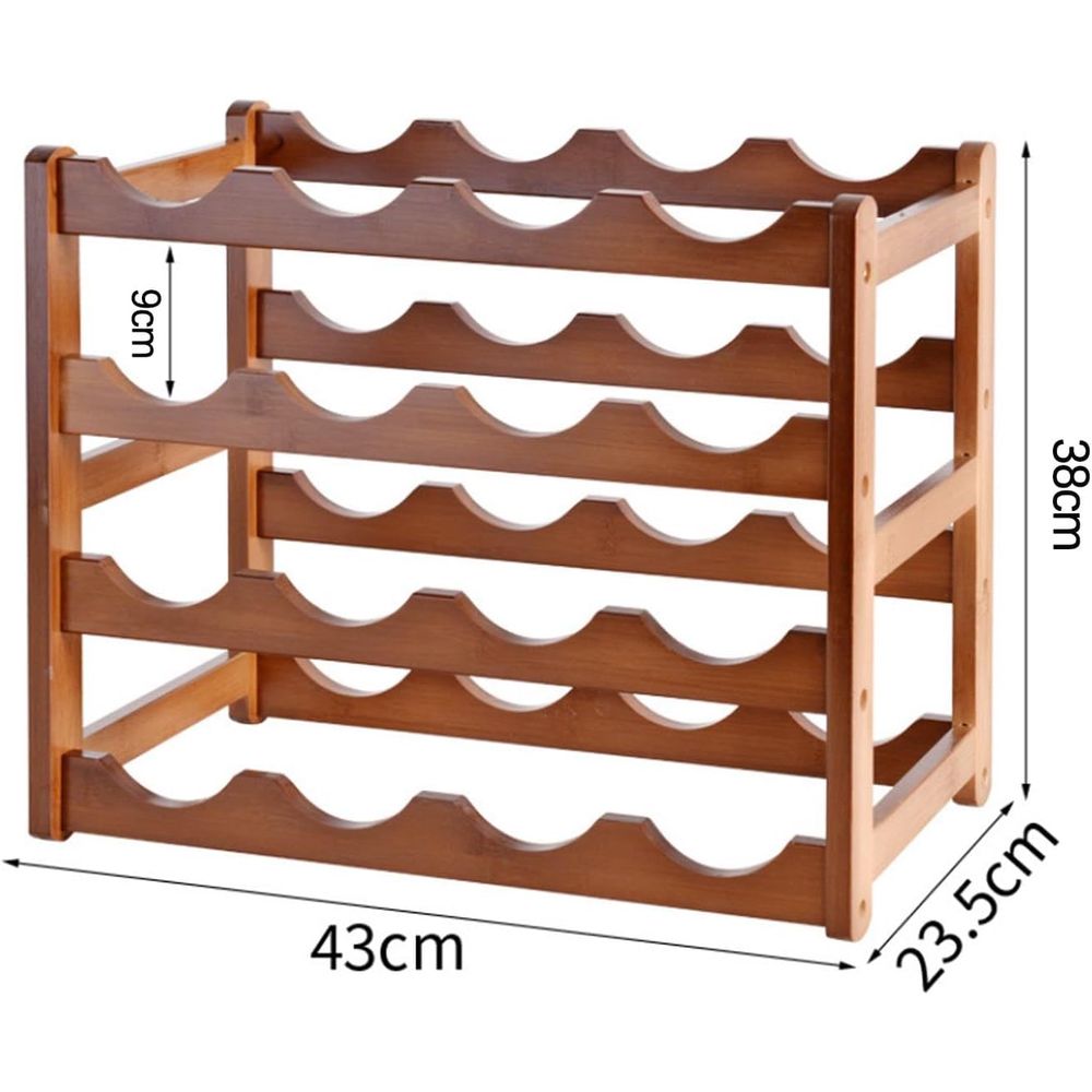 16 Şişelik Ahşap Şarap Rafı, 4 - Home Decor Minimalist Style incelemesi ve fiyatı