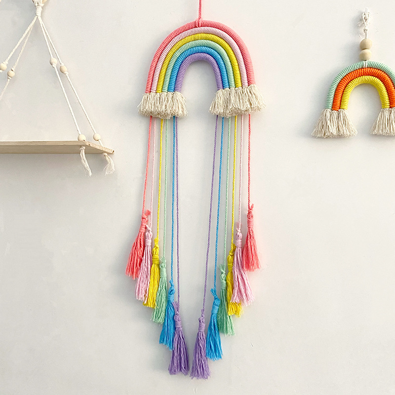 Pamuk Halat Örgülü Gökkuşağı A - Macrame Wall Hanging incelemesi ve fiyatı