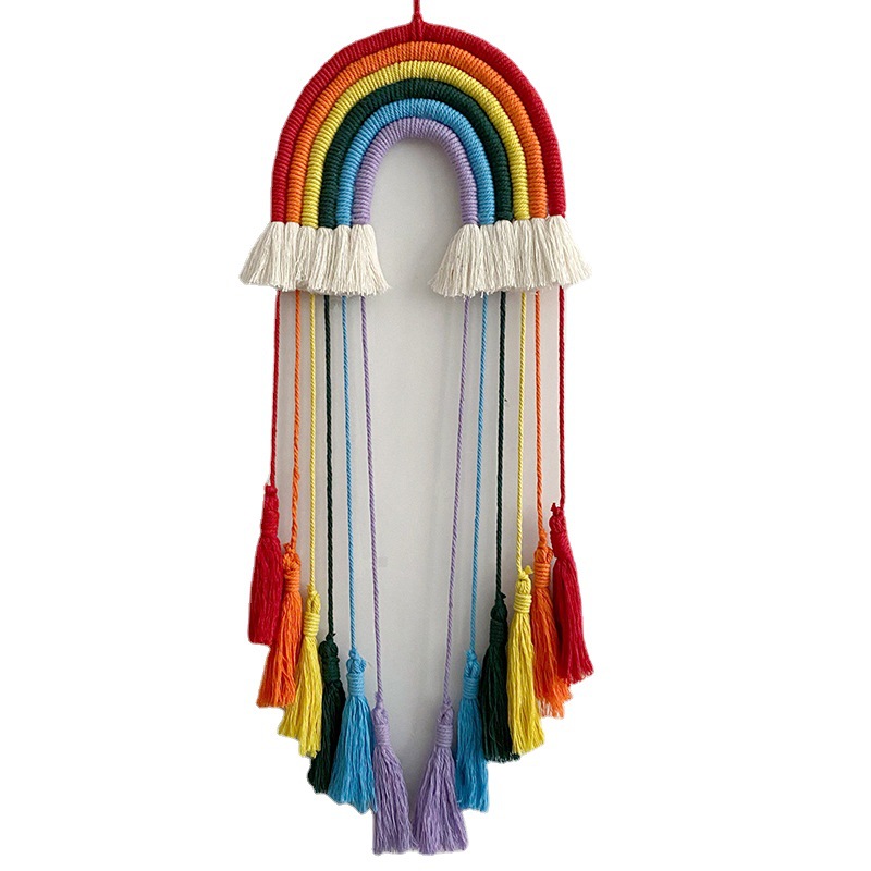 Pamuk Halat Örgülü Gökkuşağı A - Macrame Wall Hanging incelemesi ve fiyatı