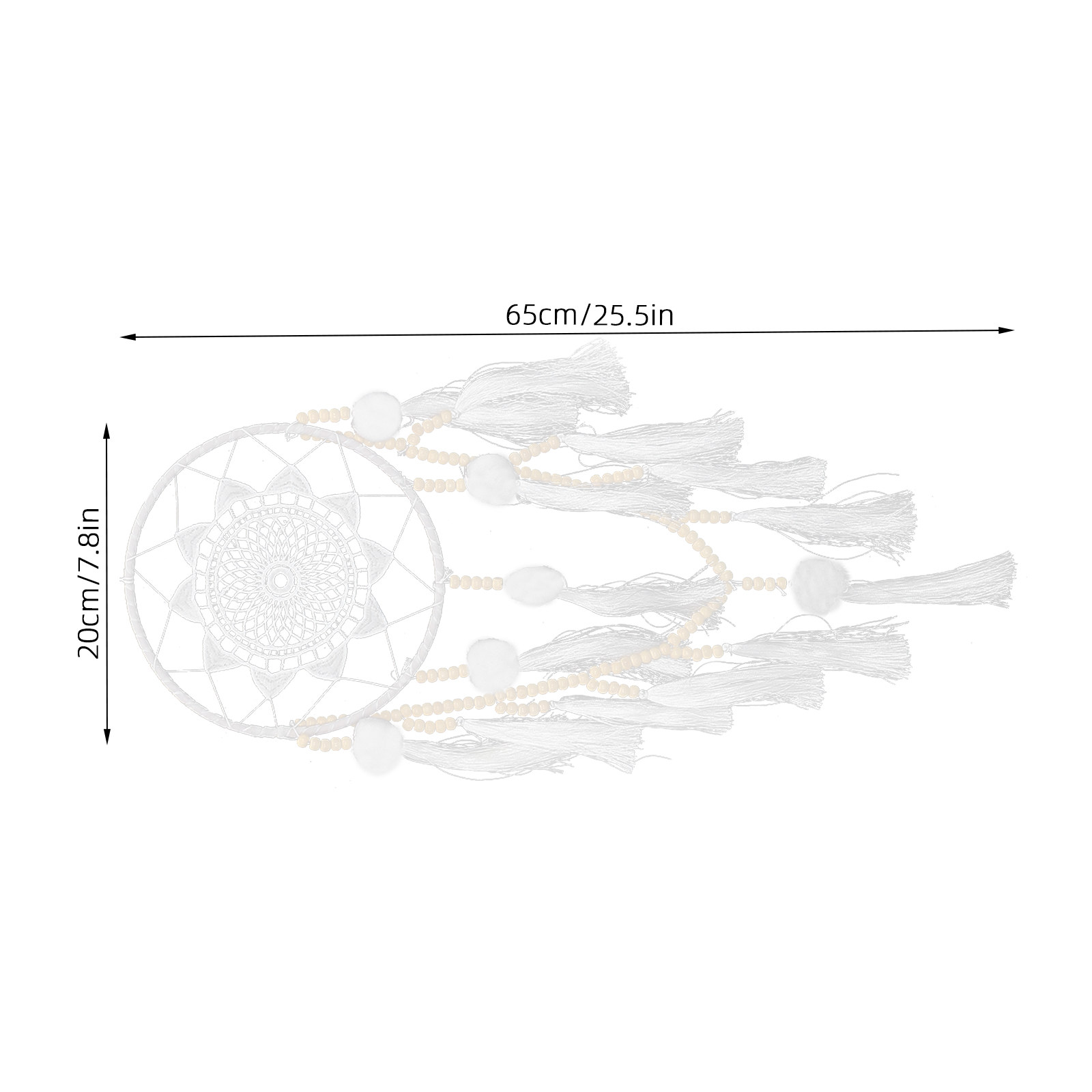 Büyük Beyaz Rüya Yakalayıcısı  - Macrame Wall Hanging incelemesi ve fiyatı