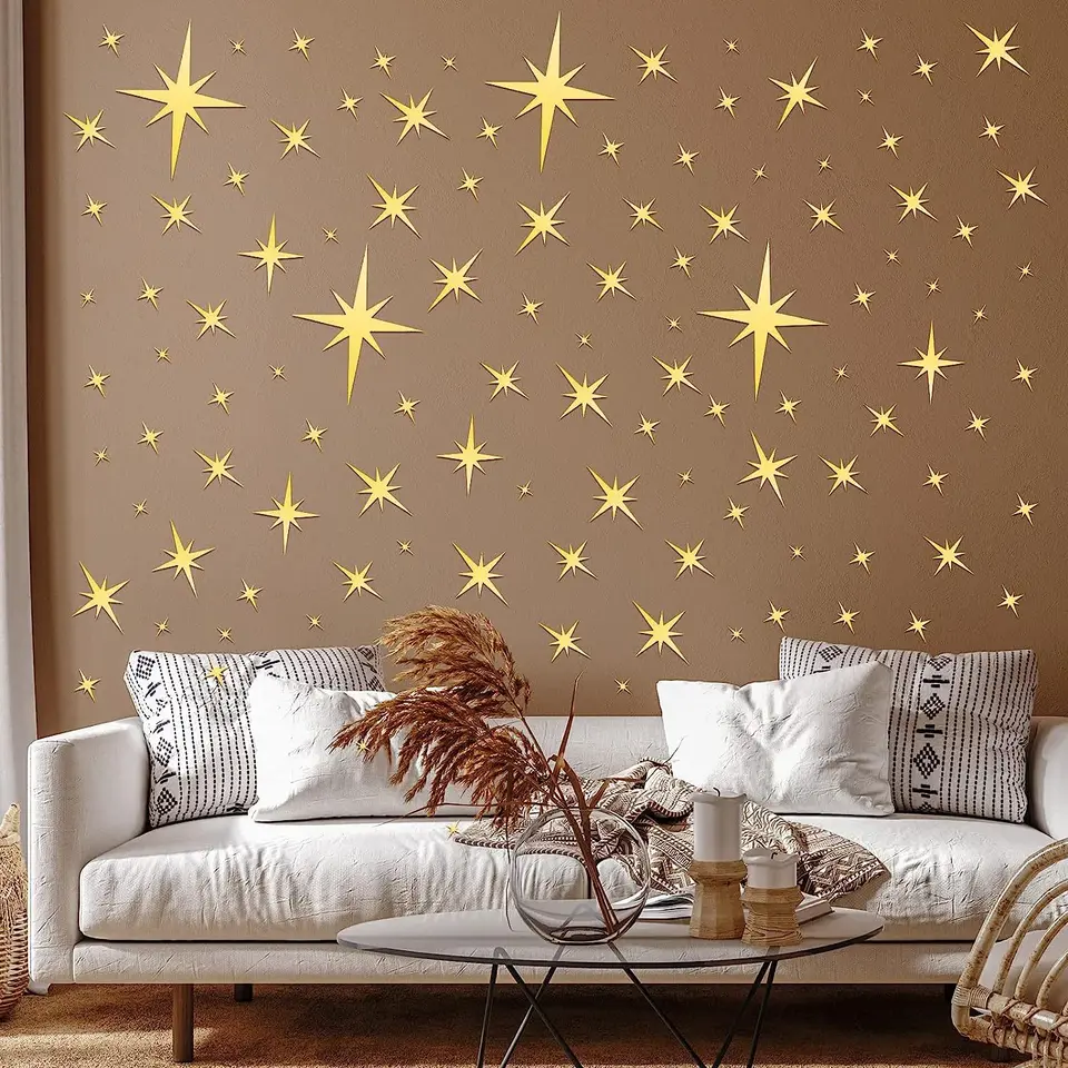 3D yıldız şeklinde akrilik ayn - Home Decor Mirror incelemesi ve fiyatı