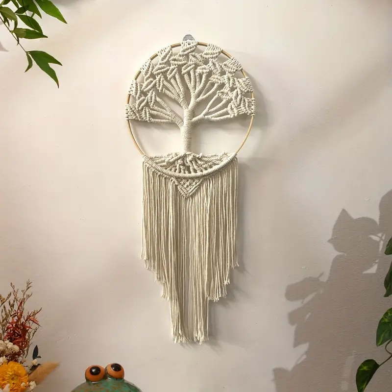 Hayat ağacı makrome duvar asıl - Macrame Wall Hanging incelemesi ve fiyatı