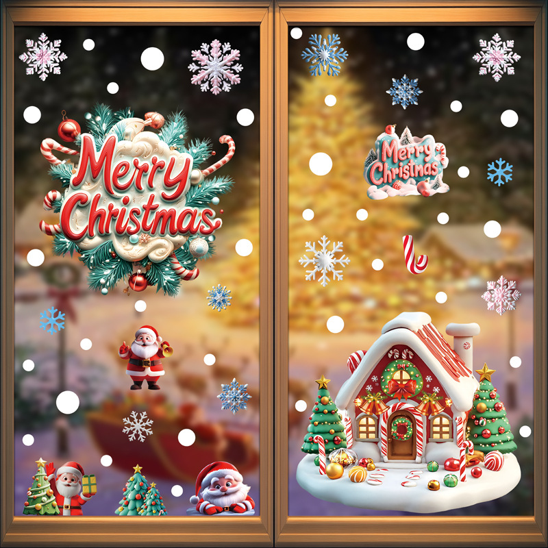 Noel Şenlikli PVC Statik Cam Ç - Home Decor Xmas Tree incelemesi ve fiyatı