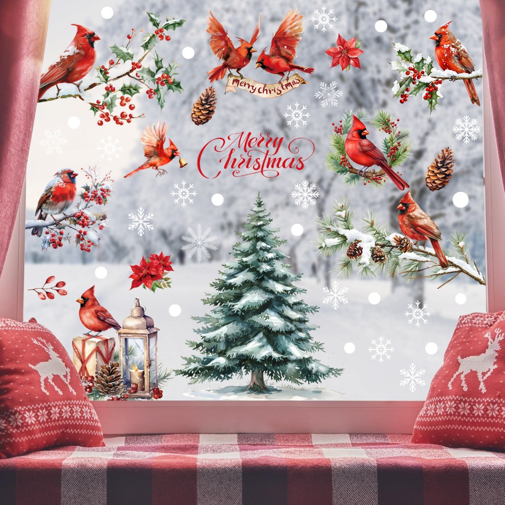 9 adet Noel Pencere Çıkartmala - Home Decor Xmas Tree incelemesi ve fiyatı