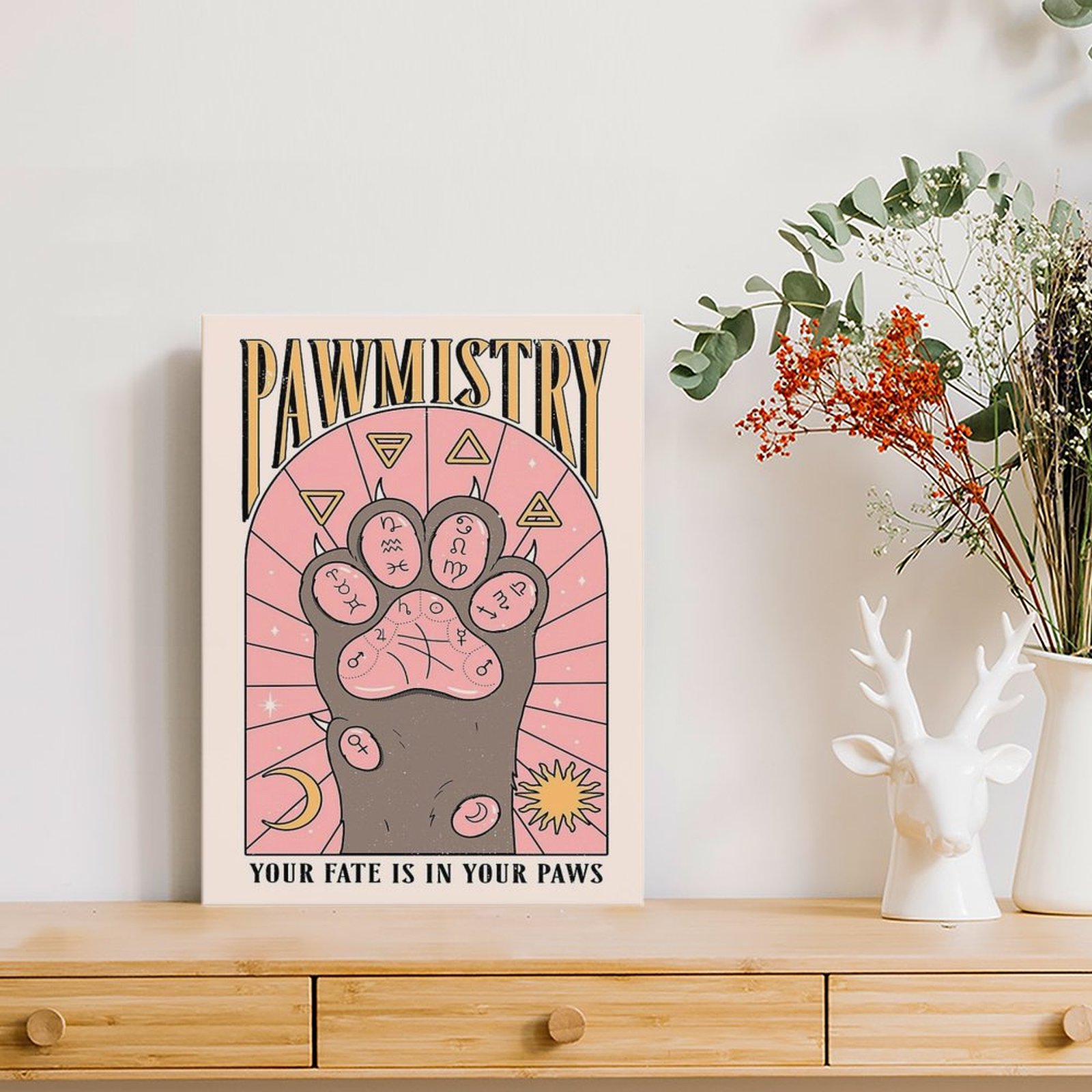 Pawmistry Tuval Boyama Posteri - Home Decor Mirror incelemesi ve fiyatı