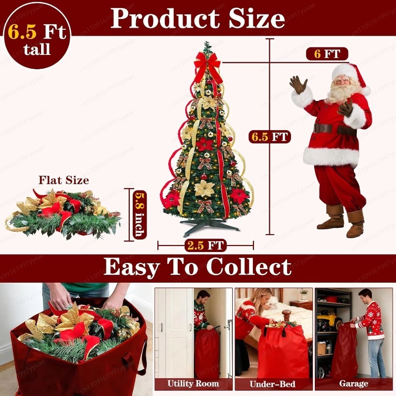 180CM Önceden Aydınlatmalı Kat - Home Decor Xmas Tree incelemesi ve fiyatı
